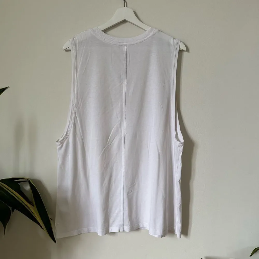 Lululemon All Yours Boyfriend Tank Size White Color Pima Cotton